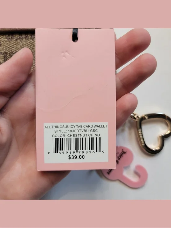 NWT Juicy Couture Brown Logo Wallet with Colorful Patch Accents - Picture 6 of 6